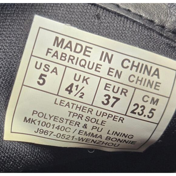 MICHAEL Michael Kors Size 5 Girls Emma Bonnie scalloped black Chelsea ankle boot - Picture 6 of 6